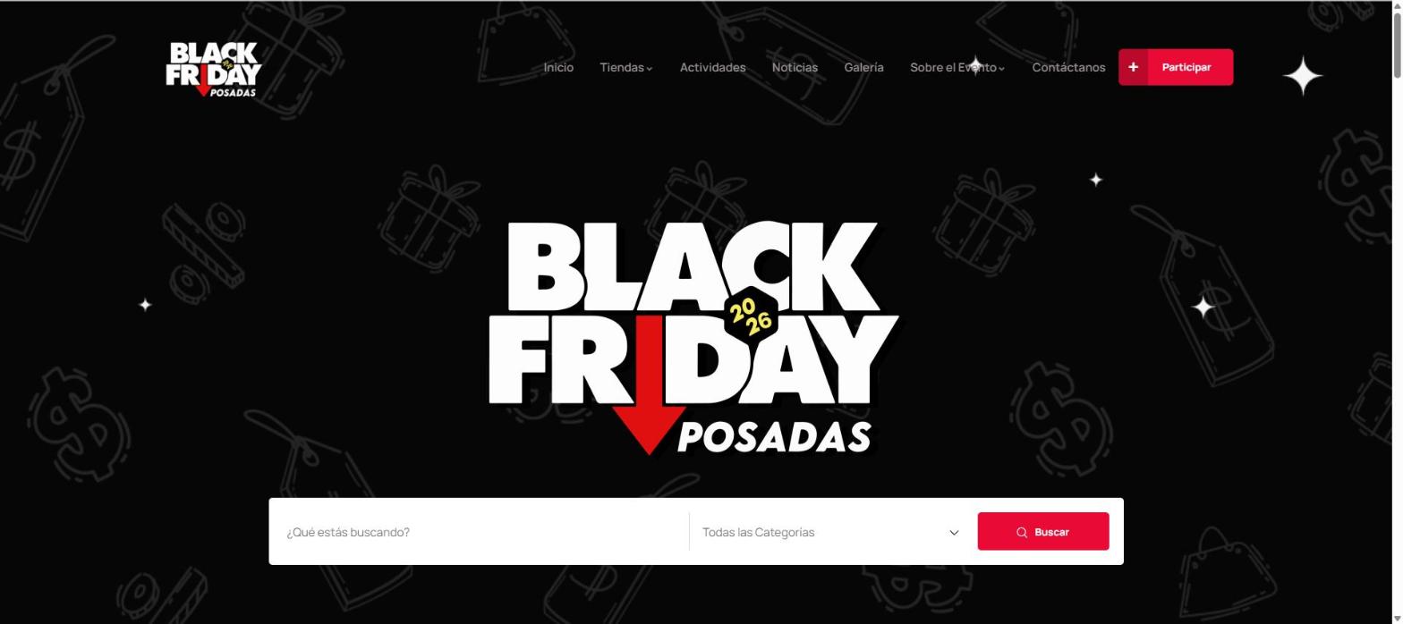 Sitio de campaña Black Friday Posadas desarrollado por Graphimates