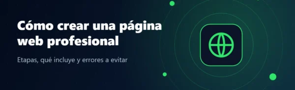 Portada: cómo crear una página web profesional