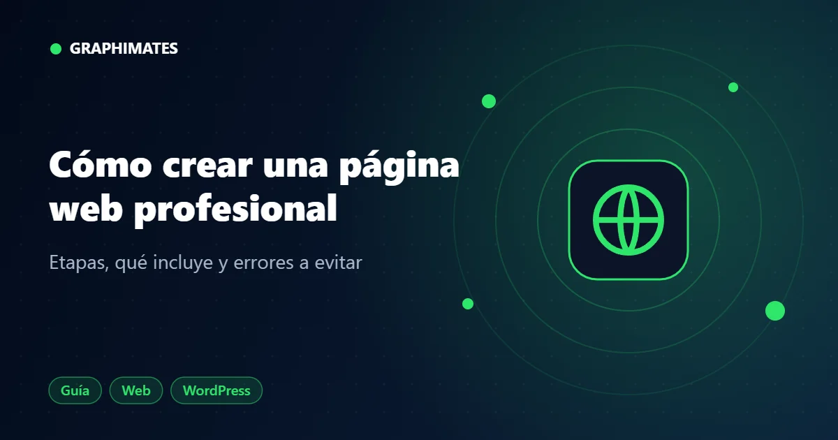 Portada: cómo crear una página web profesional