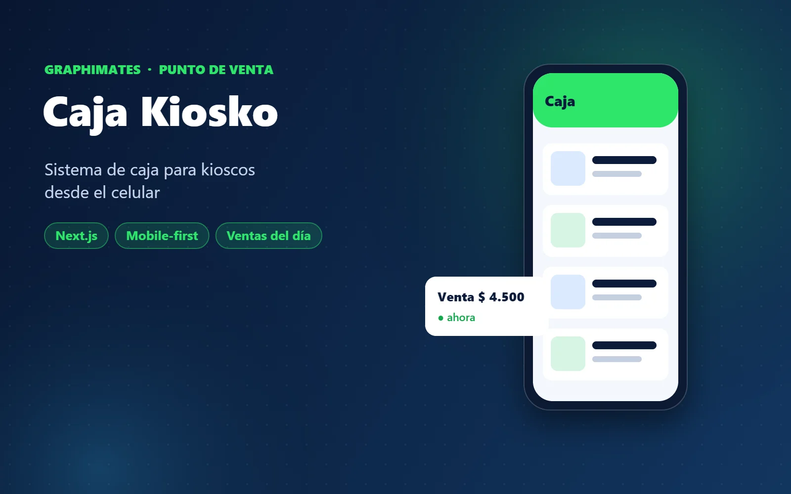Caja Kiosko, desarrollo de Graphimates