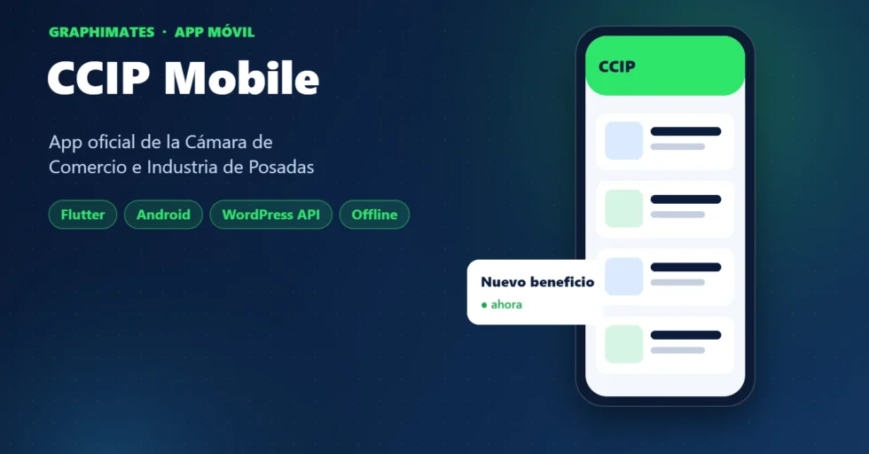 CCIP Mobile, app de la Cámara de Comercio e Industria de Posadas desarrollada por Graphimates