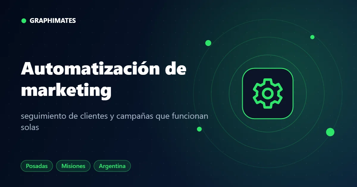Automatización de marketing - servicio de Graphimates en Posadas, Misiones