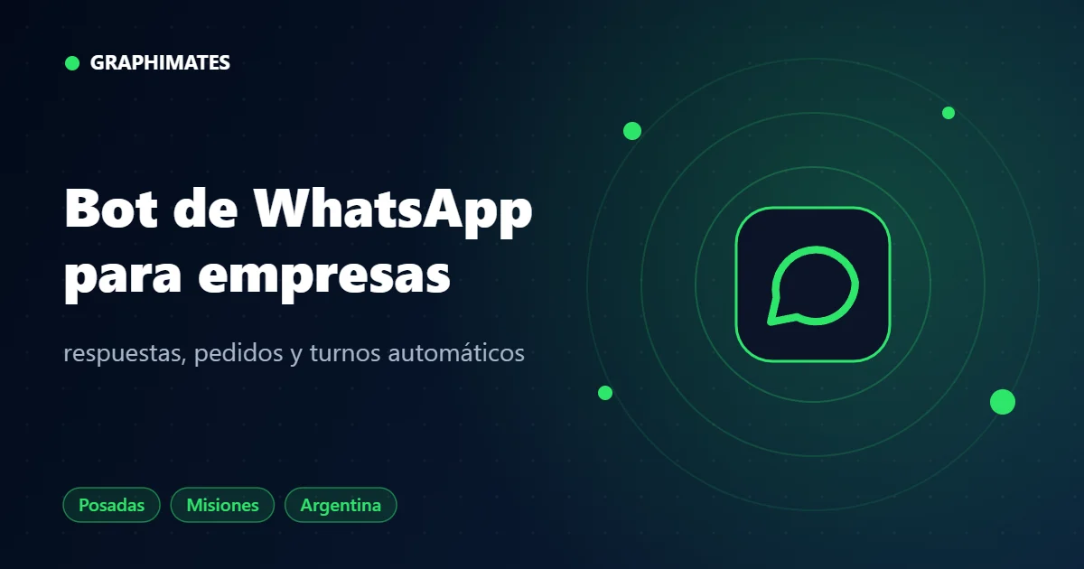 Bot de WhatsApp - servicio de Graphimates en Posadas, Misiones