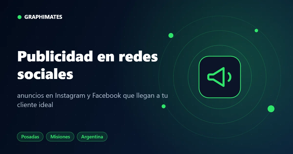 Publicidad en redes - servicio de Graphimates en Posadas, Misiones